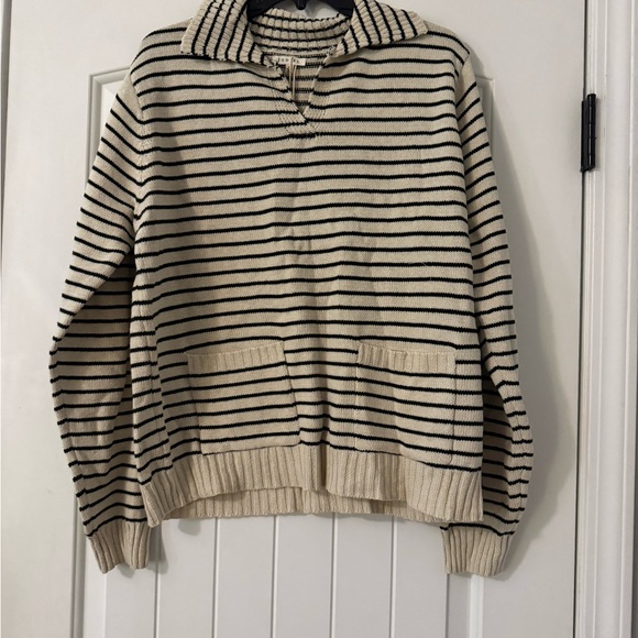 JODIFL Sweaters - Striped Cream and Black Women’s Sweater